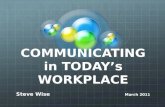 Communicating in Today's Workplace