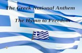 The Greek National Anthem the Hymn to Freedom