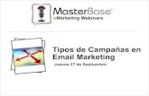 Webinar Tipo de Campañas en Email Marketing