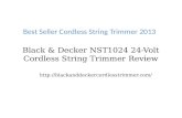 Black and Decker NST1024 24-Volt Cordless String Trimmer Review
