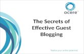 The Secrets of Effective Guest Blogging