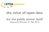 Epsiplatform workshop value of opendata to the public sector