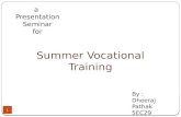 a seminar on summer vocational training in BSNL
