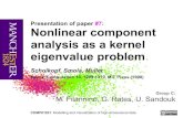 Nonlinear component analysis as a kernel eigenvalue problem