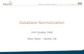Database normalisation