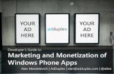 Developer's Guide to Windows Phone App Marketing and Monetization (AppCampus March 2013)