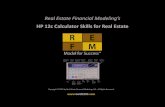 REFM's HP 12c Calculator Skills For Real Estate