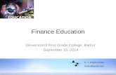 Finance education b.v.raghunandan