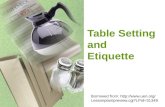 Unit 4 Table Setting and Etiquette