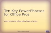 10 Essential PowerPhrases for Administrative Professionals