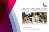 Identifying and managing benefits masterclass