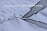 Descriptive essay powerpoint