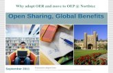 Why adopt OER and move to OEP