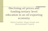 Declining oil prices and funding tertiary level education in ...