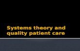 Systems Theory And Quality Patient Care