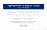 Triggering patterns of topology changes in dynamic attributed graphs