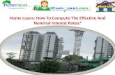 Home Loans How To Compute The Effective And Nominal Interest Rates