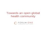 SID GH Panel - Towards an Open Global Health Community / Forum One Communications