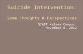 Suicide Intervention Presentation, Nov. 8, 2012