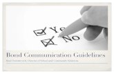 Bond Communication Guidelines