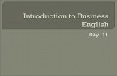 Introduction to Business English - Day 11