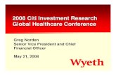 wyeth Citi Investment Research Global Healthcare Conference