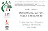 MilkIT in India: Background, current status and outlook