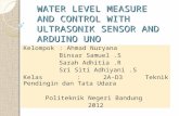 WATER LEVEL MEASURE AND CONTROL WITH ULTRASONIK SENSOR AND ARDUINO UNO