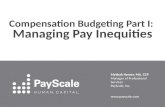 Compensation Budgeting Part 1: Managing Internal Pay Inequities