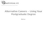 Alternative Postgraduate Careers