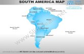 South america powerpoint editable continent map with countries templates slides