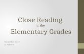 Close reading in the elementary grades