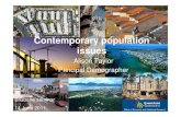 Contemporary population Issues Queensland Australia