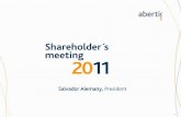 Presentation President - Abetis Shareholders General Meeting 2011