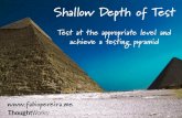 Shallow Depth of Test - Test at the appropriate level