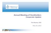 Annual Meeting of Stockholders Corporate Update - May 2013