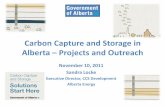 Alberta Energy - Carbon Capture and Storage in Alberta – Sandra Locke - Global CCS Institute – Nov 2011 Regional Meeting