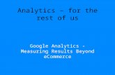 Analytics – for the rest of us