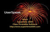 UserSpeak: Supertime 2000 Class Timetable Software