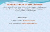 Sithole & mofokeng support staff in the library   getting involved