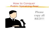 Conquering Public Speaking Fears