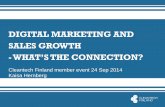 Digital marketing and sales growth - what is the connection