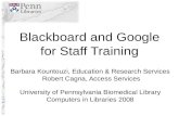 Blackboard and Google for Staff Training