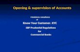 Opening & Supervision Of Accounts