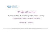 Contract Management Plan