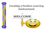 Creating a positive learning environment