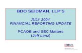 July 2004 Financial Reporting Update