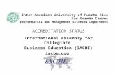 Presentation IACBE Status