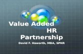David Haworth Strategic HR Partner 2011