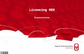 Experiences with licensing of OER